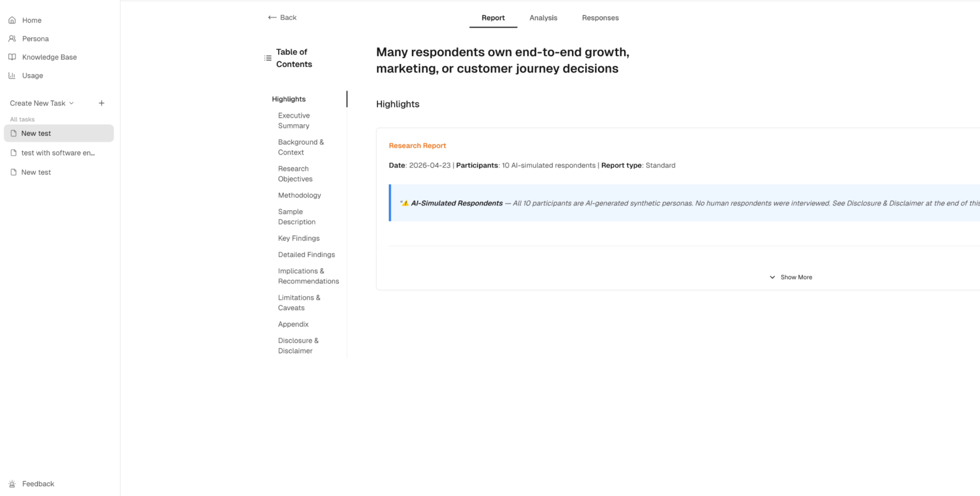 Research report overview