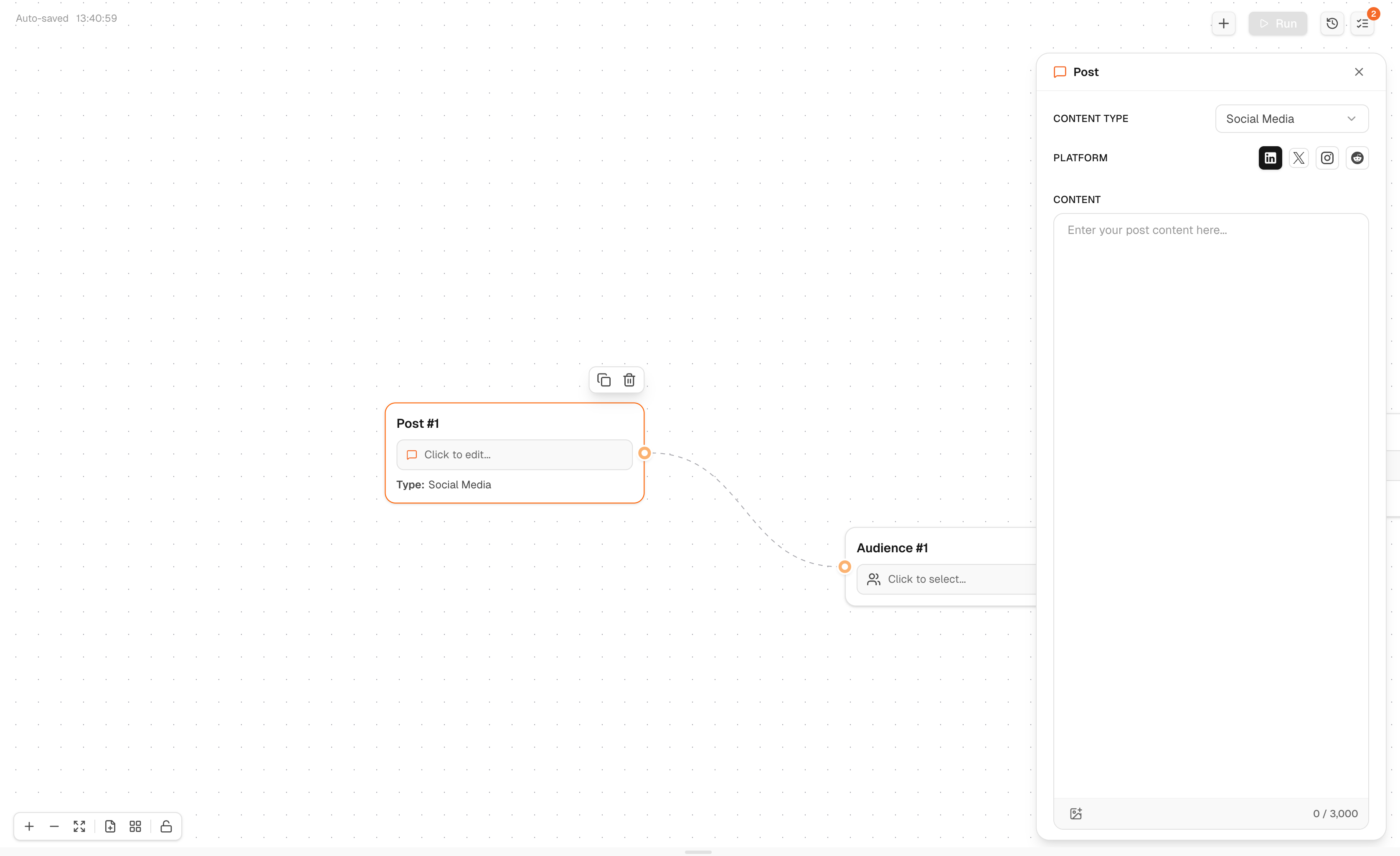 Post, Email, Ad Copy setup